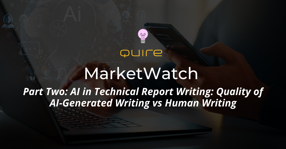 AI In Technical Report Writing: Quality of AI vs Human Writing
