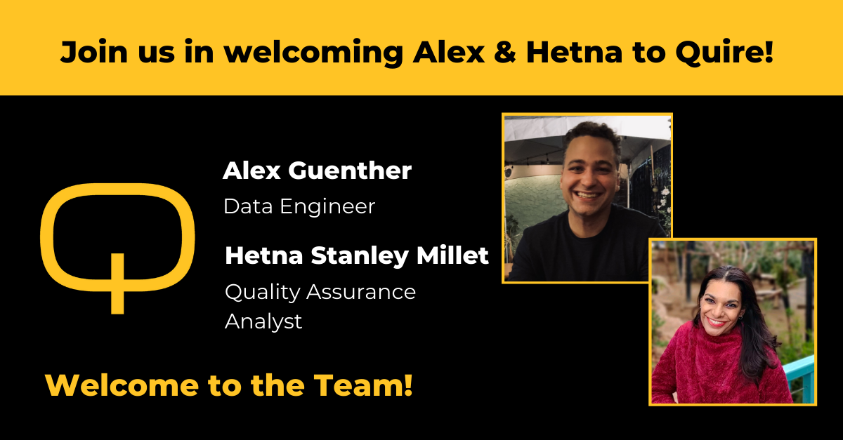 Welcome to Quire, Hetna & Alex!